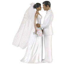 Load image into Gallery viewer, Wedding Plastic Cake Topper, African American Couple, 4.5&quot;
