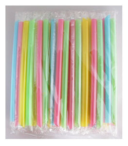 35 ct. Large Extra Wide Straws for Thick Milkshake, Smoothie etc - approx. 9" x 0.5" [ Individually Wrapped ]