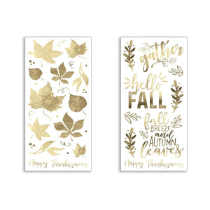B-THERE Bundle of Harvest Fall Decorations 8" x 18" Window Clings, Thanksgiving Decorations