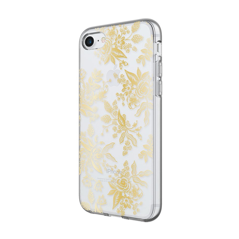 Rifle Paper Co Clear Gold Floral Toile iPhone 7 and iPhone 6 Compatible Phone Case Cover