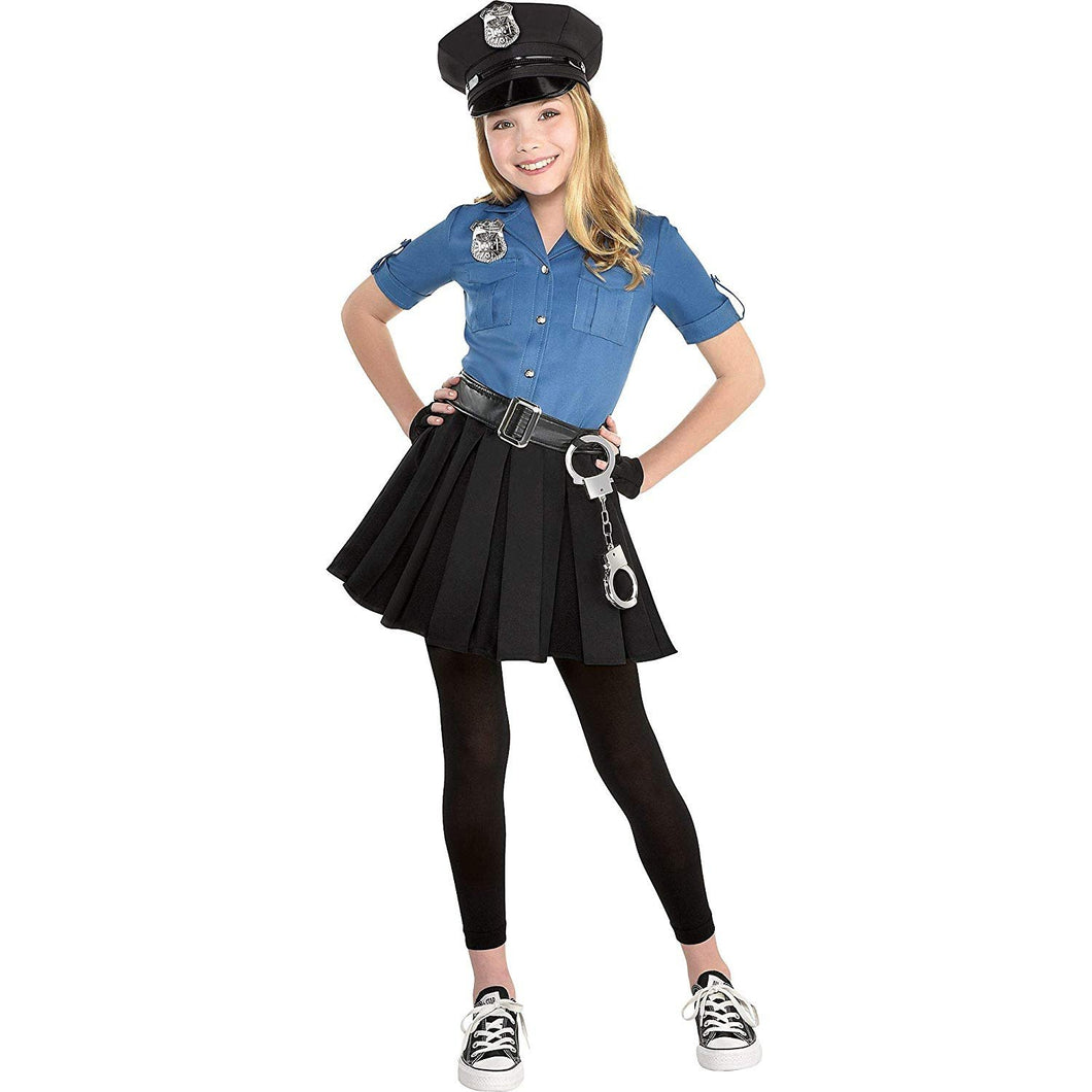 Police Dress Halloween Costume for Girls, Small, with Included Accessories, by Amscan