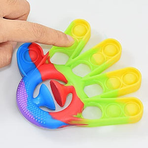 Pop Fidget Hand Popper Toy Squeeze Loud Snap Fidget Toy BPA Food Grade Silicone Sensory Toys for Anxiety and Stress Relief