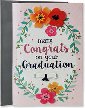 Load image into Gallery viewer, B-THERE Graduation Day Congratulations Greeting Card for Grads in High School or College, Large Handmade Beautifully Embellished Cards or Males or Females (Congrats Grad)
