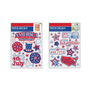 B-THERE Bundle of USA July 4 Decorations 5.5" x 8" Window Patch Decals