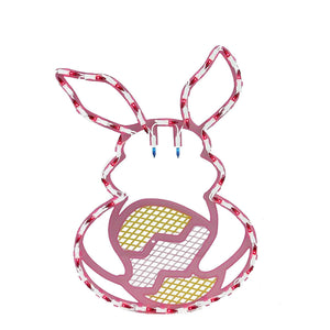 Impact Innovations Lighted Window Decoration, Pink and Green Easter Bunny