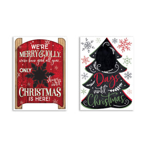 B-THERE Bundle of Christmas Xmas Decorations 11.25" x 17" Adhesive Chalkboard Countdown Decals, Winter Holiday Decorations with Chalk