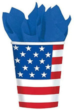 Load image into Gallery viewer, amscan Patriotic 4th of July Let Freedom Ring Hot or Cold Drink Paper Cups (8 Pack), Multi Color, 5.5 x 3
