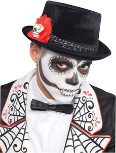 AMSCAN Day of the Dead Top Hat Halloween Costume Accessories, One Size