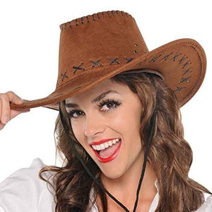 Faux Suede Cowboy Hat