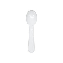 Load image into Gallery viewer, Tasting Spoons 3&quot; PS Plastic Tasting Spoons, Great Dessert Spoon Disposable Mini Spoons (500 Count, White)
