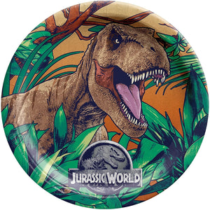 B-THERE Party Supplies Large Bundle Jurassic World Party Pack Seats 8 - Napkins, Plates, Table Cover, Cutlery, Cake Plates, and Cups - Childrens Party Supplies