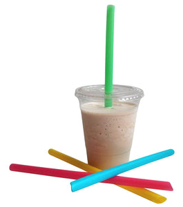 50 Count Plastic Clear Cups with Flat Lids and Straws! Summer Party Cups With 9” Jumbo Straws! Disposable Recyclable PET Plastic (16oz)