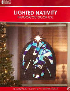 Lighted Nativity Scene Christmas Window Decoration