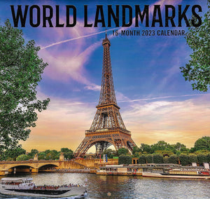 2023 World Landmarks Full Size Calendar for Planning, Scheduling, and Organizing