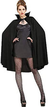 Load image into Gallery viewer, Adult Vampire Mid-Length Cape - Adult Standard Size, Black - 1 Pc.
