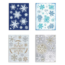 Load image into Gallery viewer, B-THERE Bundle of Christmas Xmas Decorations 12&quot; x 17&quot; Window Clings, Snowflake Designs Winter Holiday Decorations
