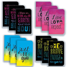 Load image into Gallery viewer, B-THERE Small Notebooks for Women &amp; Men in Bulk 12 Pack, Lined Mini Journals, Pocket Size with Quotes
