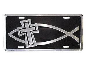Deluxe Autotag Fish Cross Silver