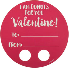 Load image into Gallery viewer, Amscan Valentine Donut Walker Cards, Party Decors, Multicolor, 4 3/4&quot; X 4 3/4&quot;, 12Ct
