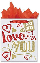 Load image into Gallery viewer, B-THERE Bundle of 4 Valentine&#39;s Day Tri-Glitter Gift Bags, Large. Valentine Gift Supplies, Tissue Paper Included.
