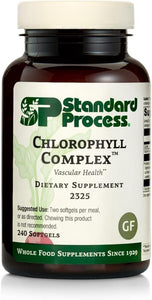 Standard Process Chlorophyll Complex - Immune Support, Antioxidant Activity, Skin Health and Hair Health Support with Vitamin A, Sunflower Lecithin, Buckwheat, Spanish Moss, and More - 240 Softgels