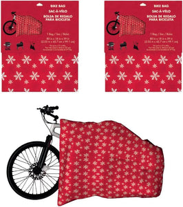 Jumbo Christmas Bike Bag Set of 2 Giant Bags for Large Oversized Gifts Bicycle Wrapping Bag