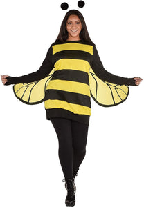 amscan Queen Bee Halloween Costume for Women, Standard Size, Includes Tunic, Headband, Wings
