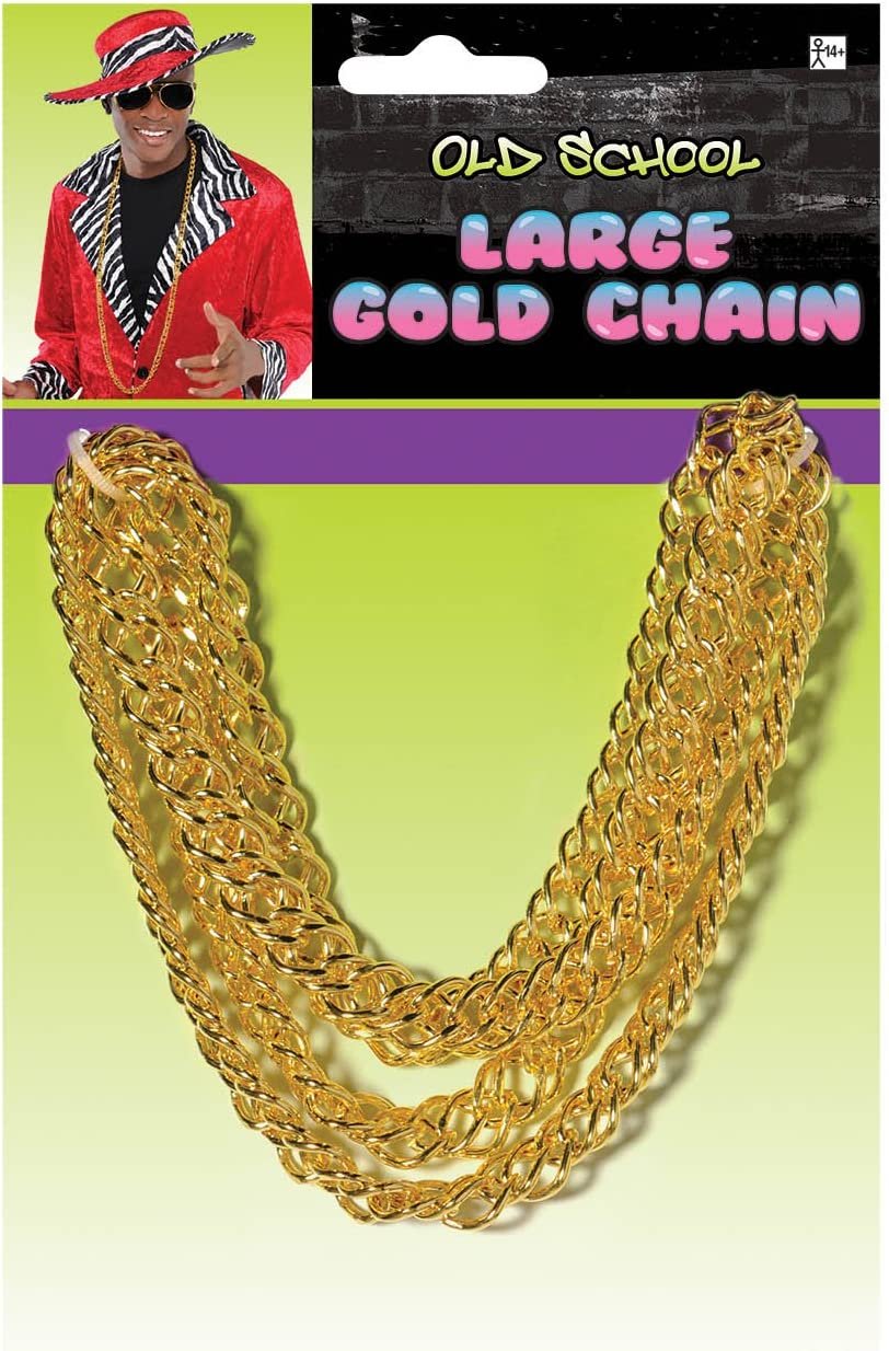 amscan 841552 Large Gold Chain Necklace, 1 Piece