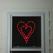 Load image into Gallery viewer, Impact 17&quot; Lighted Valentine&#39;s Day Double Heart Window Silhouette

